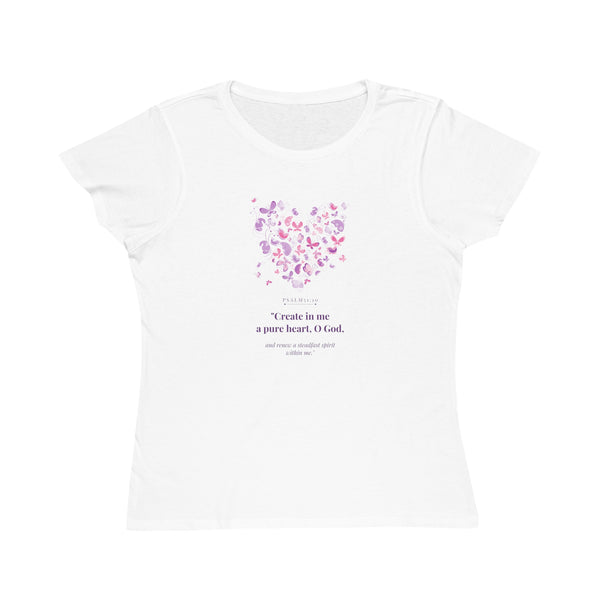 Pure Heart Tee — Psalm 51:10 - Organic Women's Classic T-Shirt - alternate