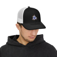 Snapback Trucker Cap — Embroidered Tesla 3-6-9 Triangle Galaxy Design