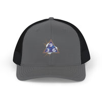 Snapback Trucker Cap — Embroidered Tesla 3-6-9 Triangle Galaxy Design
